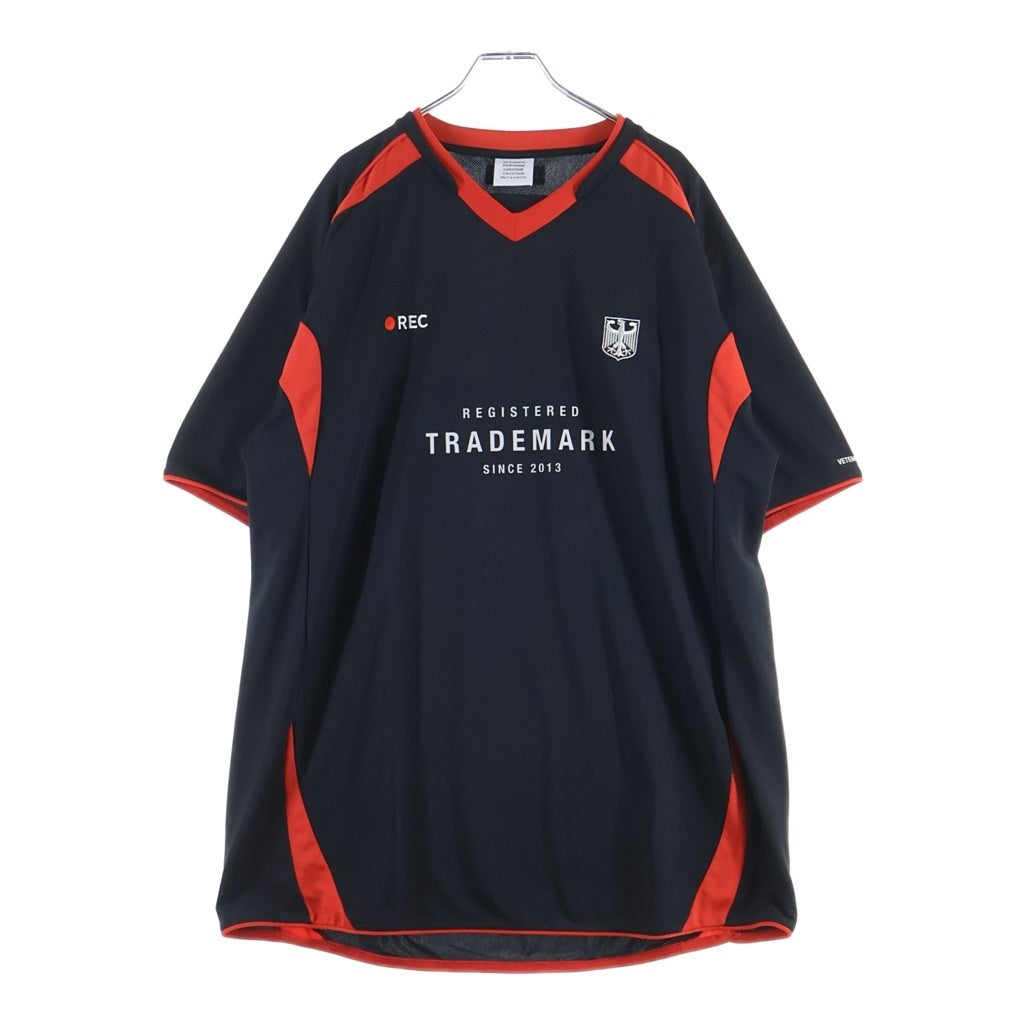 VETEMENTS(ヴェトモン) 26SS FOOTBALL JERSEY 半袖Tシャツ カットソー ブラック/レッド