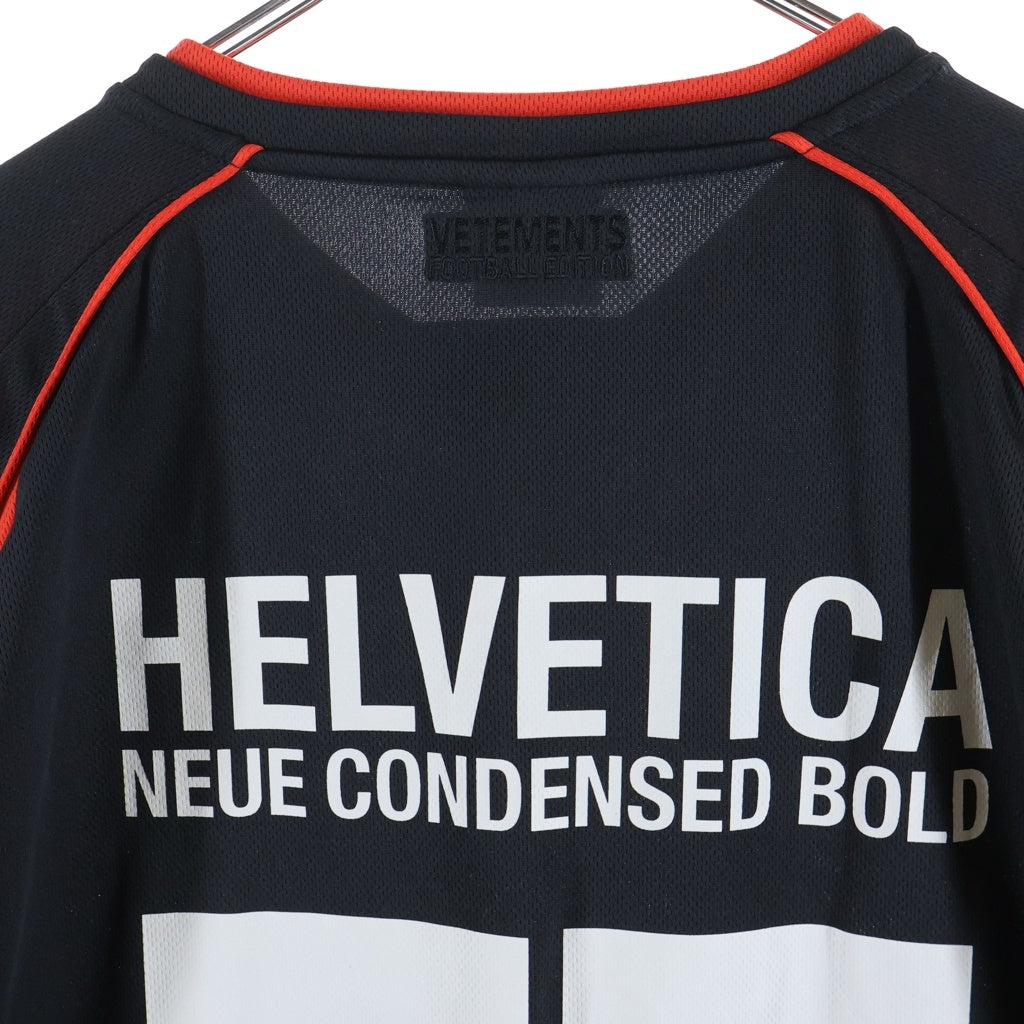 VETEMENTS(ヴェトモン) 26SS FOOTBALL JERSEY 半袖Tシャツ カットソー ブラック/レッド