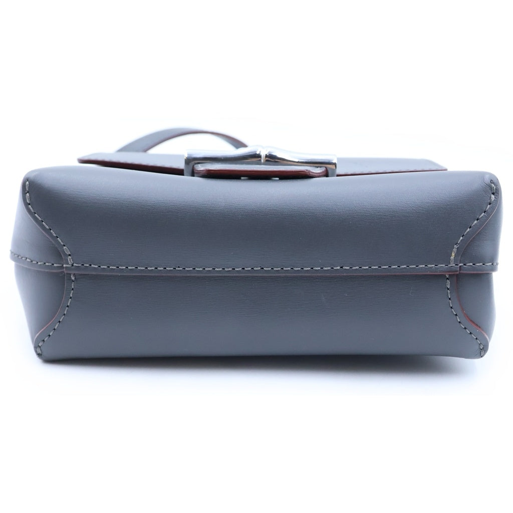 LONGCHAMP(ロンシャン) レザー ショルダーバッグ グレー レディース