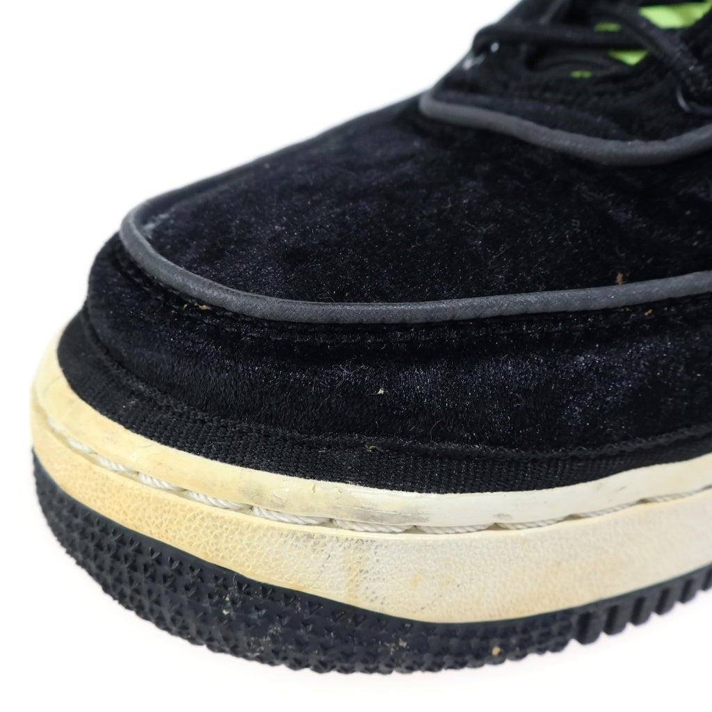 NIKE(ナイキ) AIR FORCE 1 HIGH VIP VELOUR エアフォース1 ハイカットスニーカー ブラック/イエロー US8/26cm 573967-003