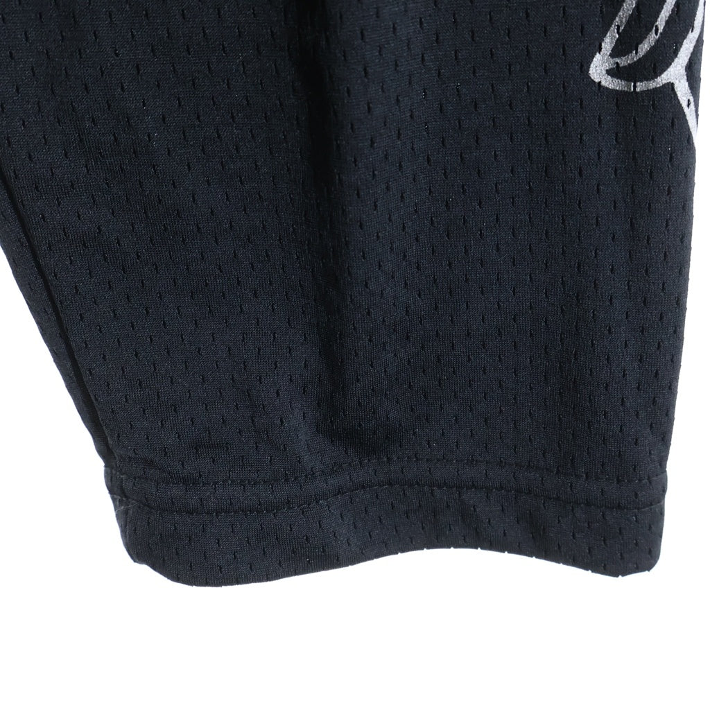 CHROME HEARTS(クロムハーツ) MESH WARM UP JERSEY ウォームアップ ロゴデザイン アームフローラルデザイン Vネック メッシュ長袖Tシャツ ブラック