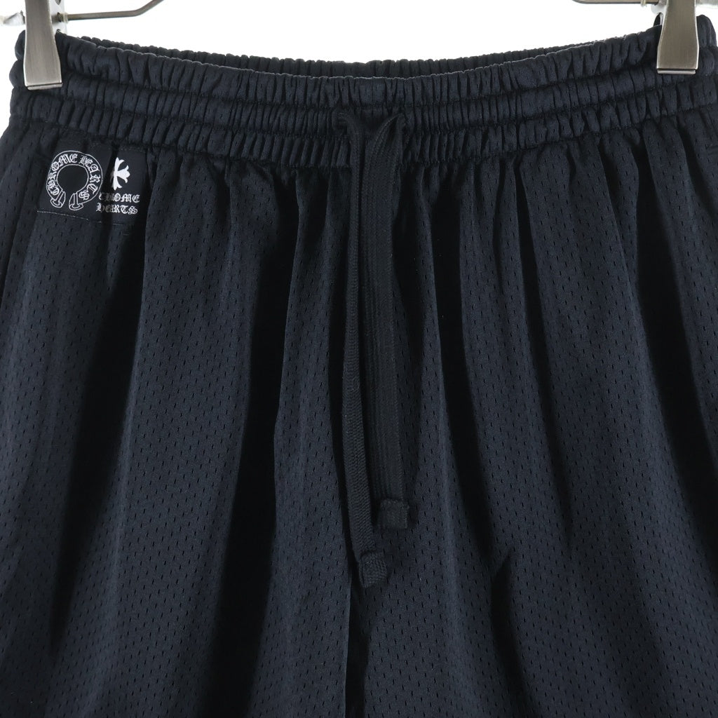 CHROME HEARTS(クロムハーツ) MESH WARM UP JERSEY ウォームアップ ロゴデザイン メッシュ ハーフパンツ ブラック