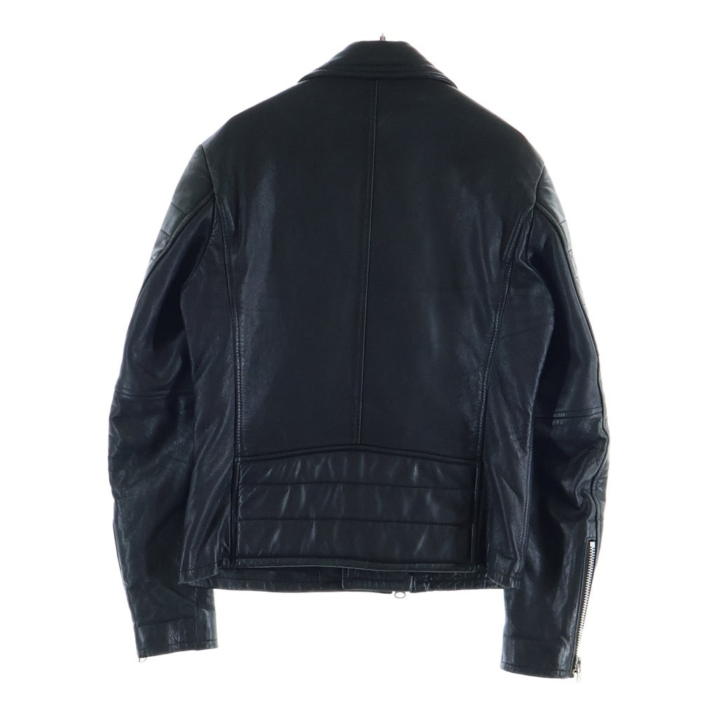 NO BRAND(ノーブランド) BLACK BY VANQUISH バイ バンキッシュ ダブルブレスト レザージャケット ライダースジャケット ブラック