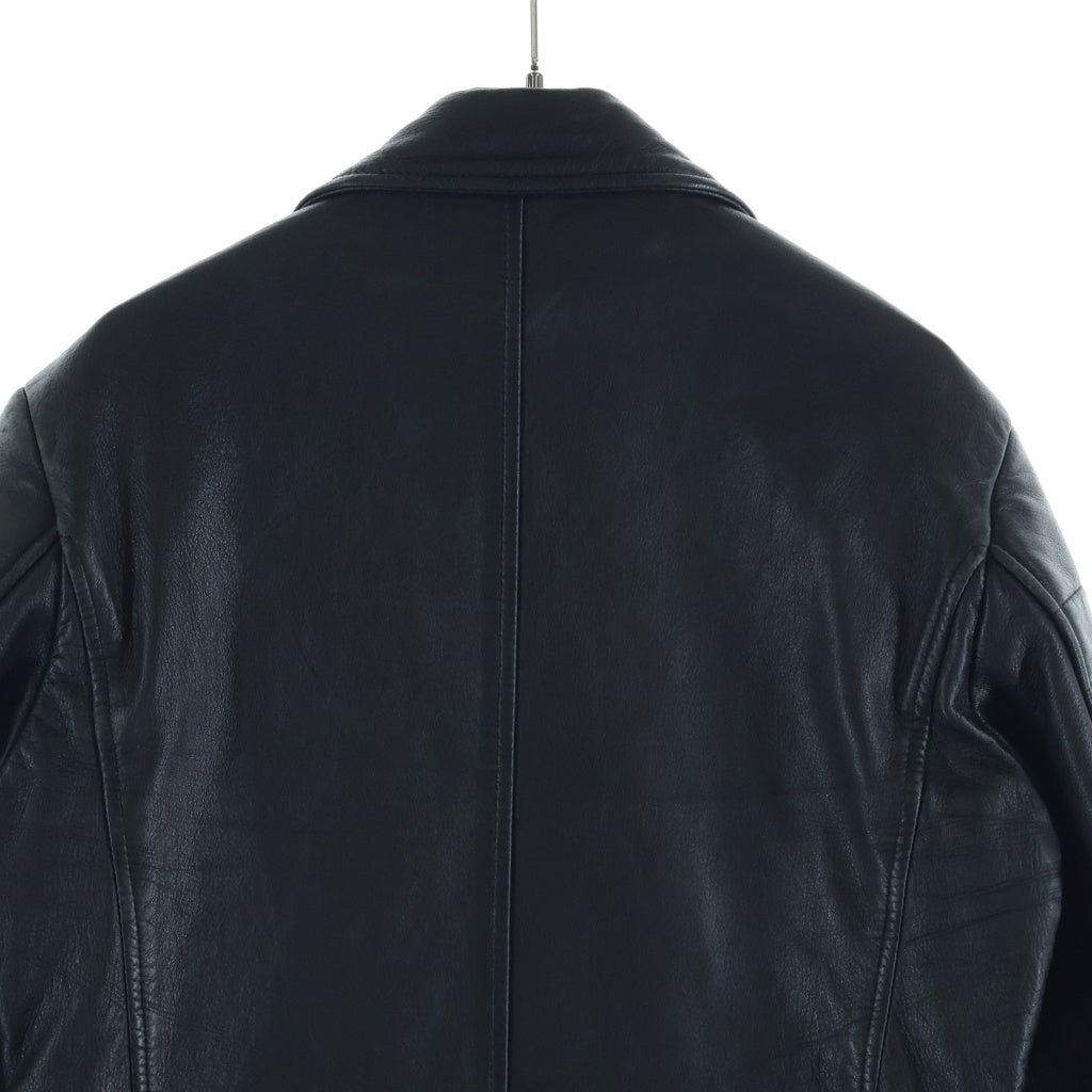NO BRAND(ノーブランド) BLACK BY VANQUISH バイ バンキッシュ ダブルブレスト レザージャケット ライダースジャケット ブラック