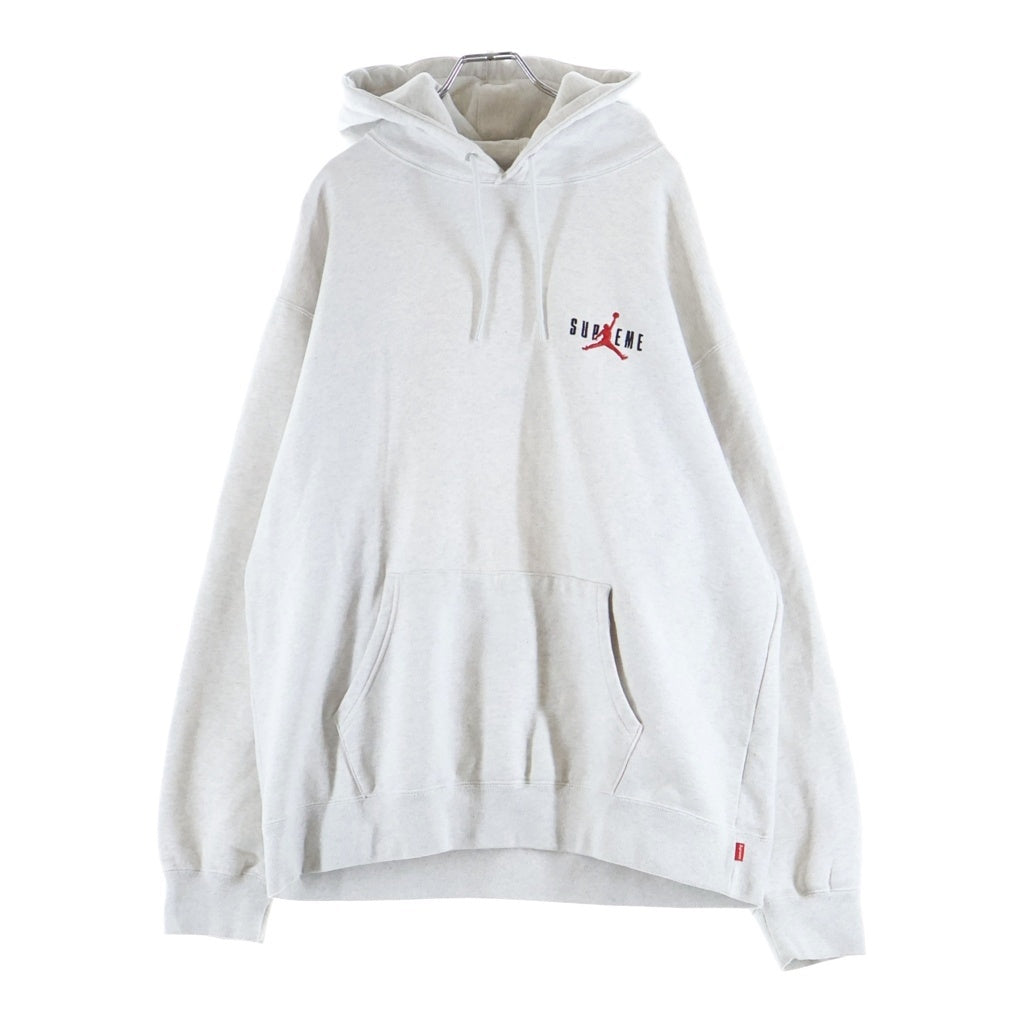 SUPREME(シュプリーム) 24AW ×JORDAN BRAND Hooded Sweatshirt ジョーダンブランド ロゴデザイン フーデッド スウェット パーカー グレー