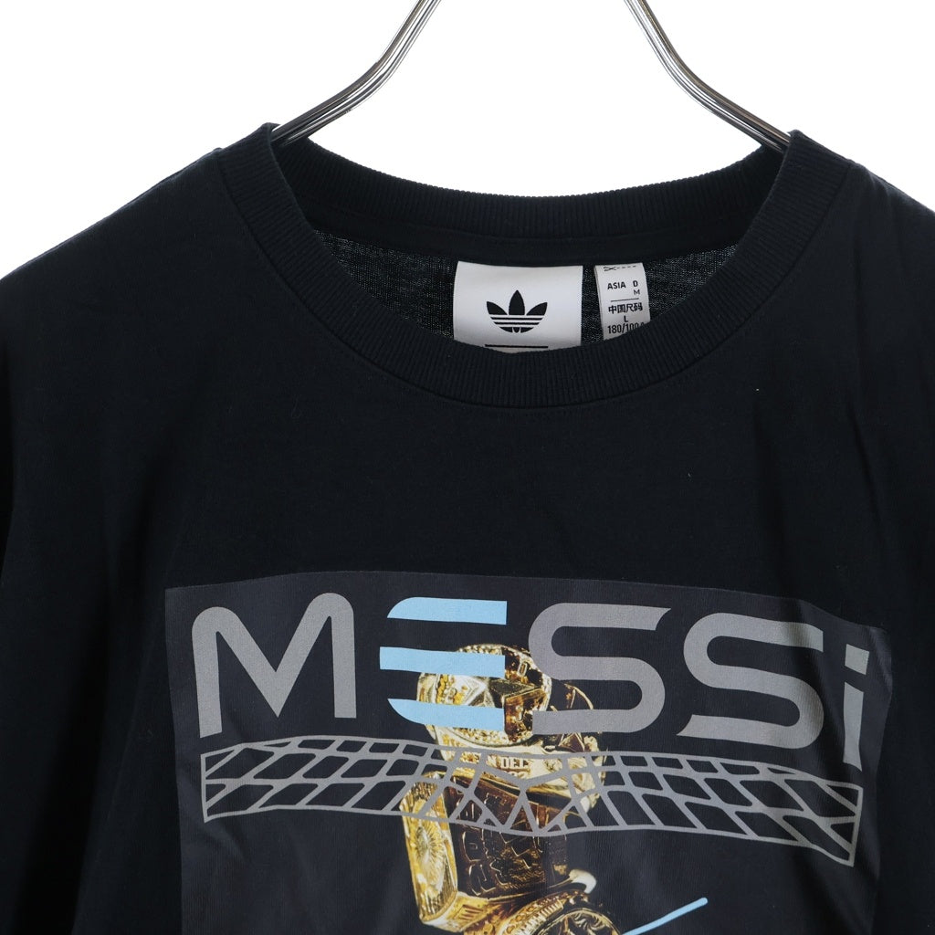 KITH(キス) ×ADIDAS ×MESSI アディダス メッシ ロゴデザイン クルーネック カットソー 半袖Tシャツ ブラック KU4271 2J0002