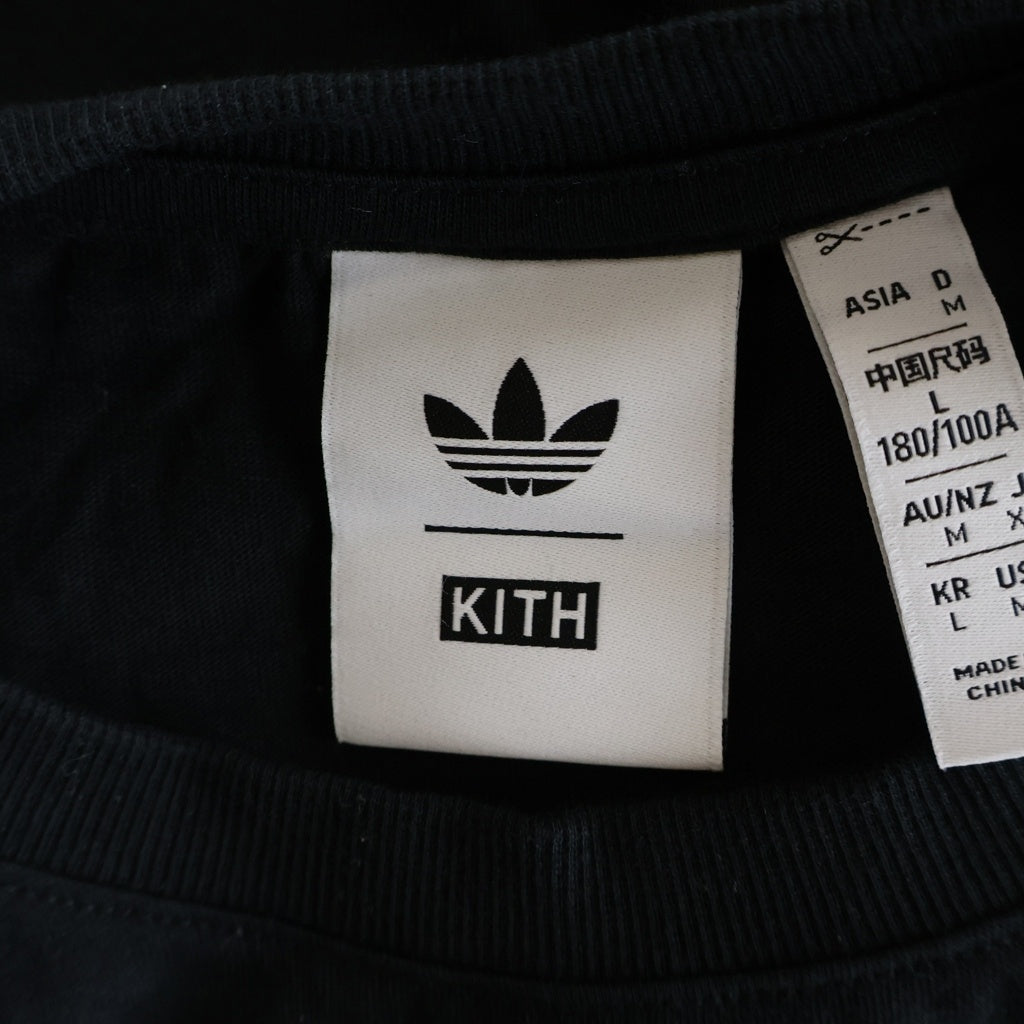 KITH(キス) ×ADIDAS ×MESSI アディダス メッシ ロゴデザイン クルーネック カットソー 半袖Tシャツ ブラック KU4271 2J0002