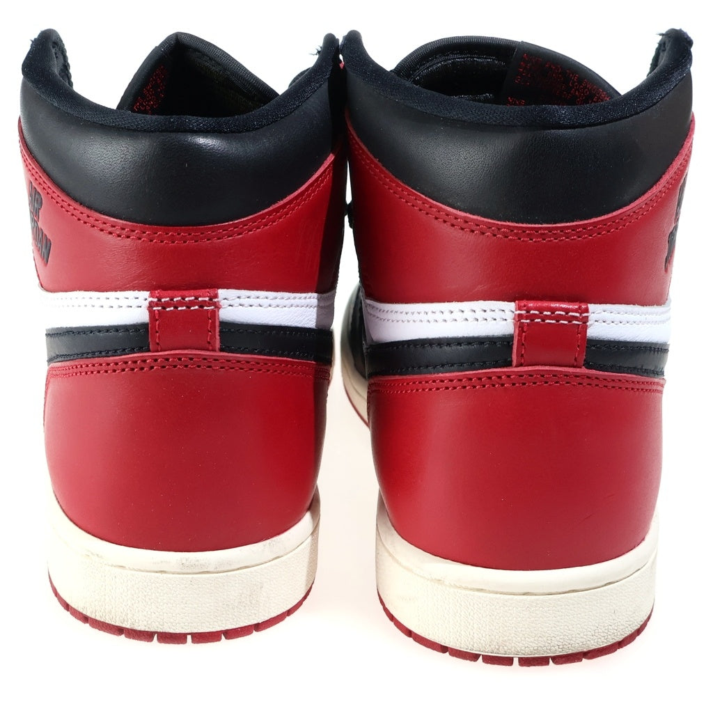 NIKE(ナイキ) AIR JORDAN 1 RETRO HIGH OG BLACK TOE REIMAGINED エア ジョーダン1 つま黒 ハイカットスニーカー レッド US10/28cm DZ5485-106