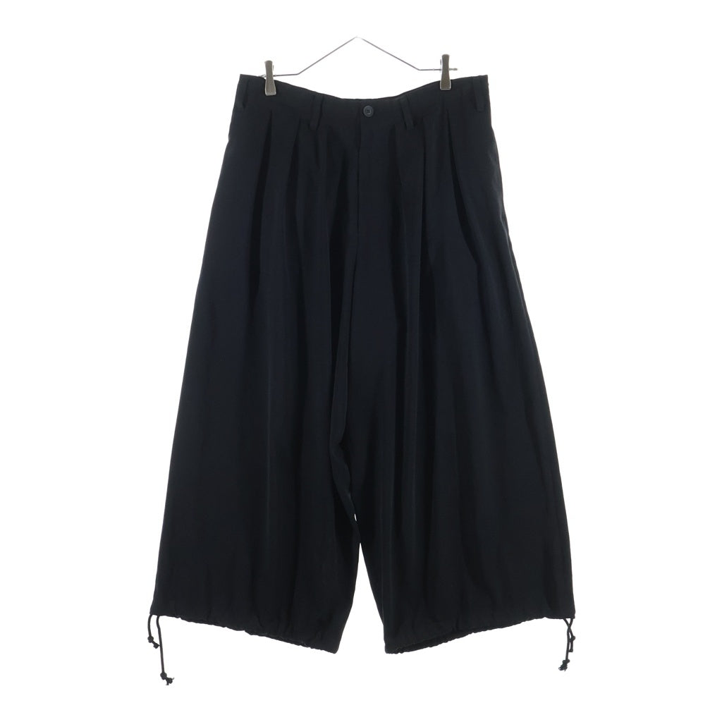 Yohji Yamamoto POUR HOMME(ヨウジヤマモト プールオム) 25SS TA TUXEDO SLIM BALLON PANTS テクスチャード スリム バルーン パンツ ブラック HP-P15-500