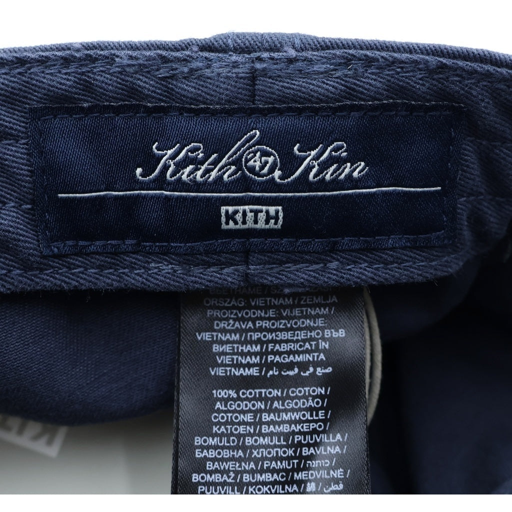 KITH(キス) WASHED LS CAP ウォッシュド ダメージ加工 ベースボールキャップ 帽子 ネイビー 26-095-060-0022-2-0