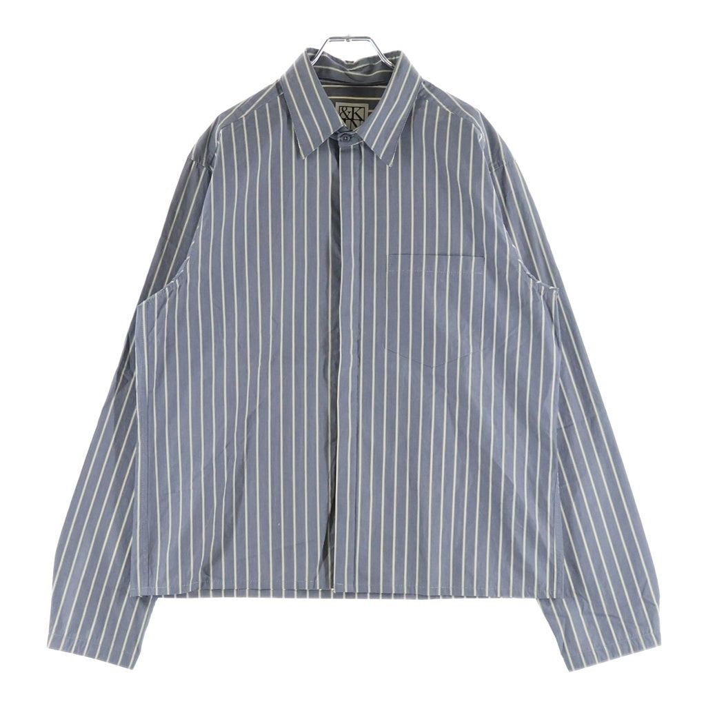 KITH(キス) フライフロント ストライプ柄 長袖シャツ グレー 26-050-060-0017-3-0