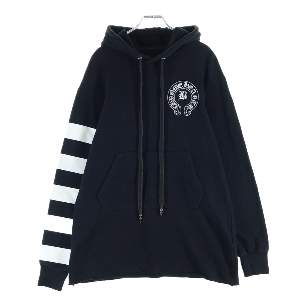 CHROME HEARTS(クロムハーツ) ×BELLA HADID BELLA HD PLVR SHT ベラハディッド イニシャルロゴデザイン フーデッド スウェット パーカー ブラック