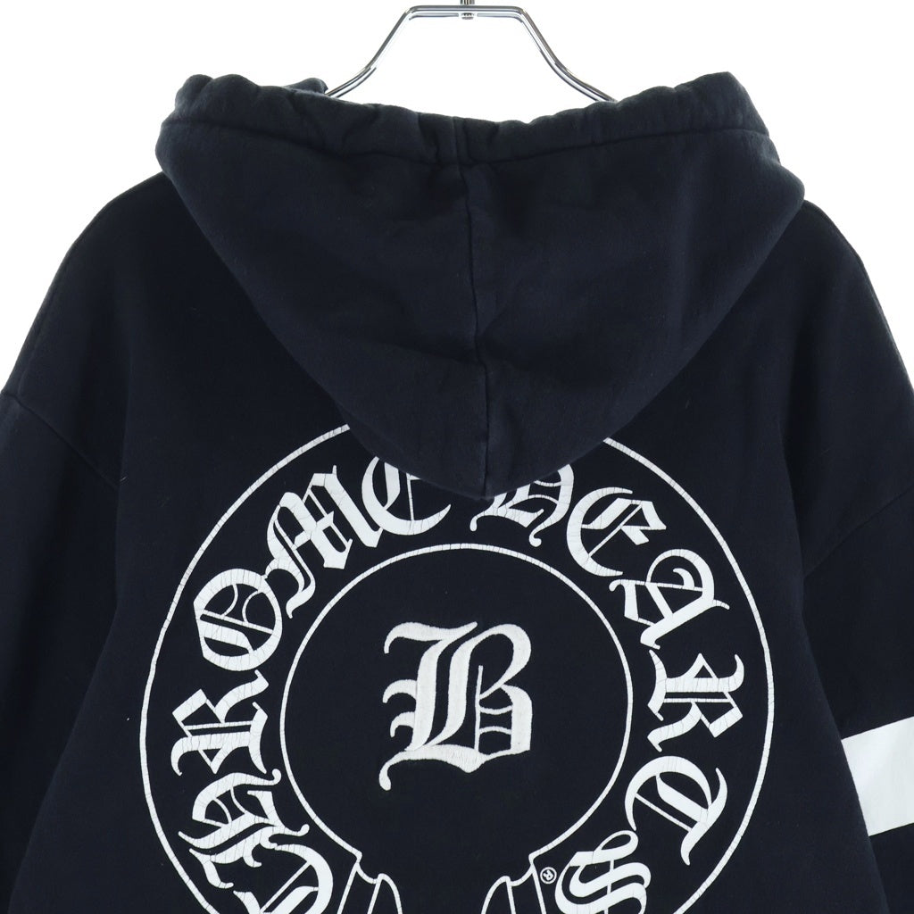 CHROME HEARTS(クロムハーツ) ×BELLA HADID BELLA HD PLVR SHT ベラハディッド イニシャルロゴデザイン フーデッド スウェット パーカー ブラック
