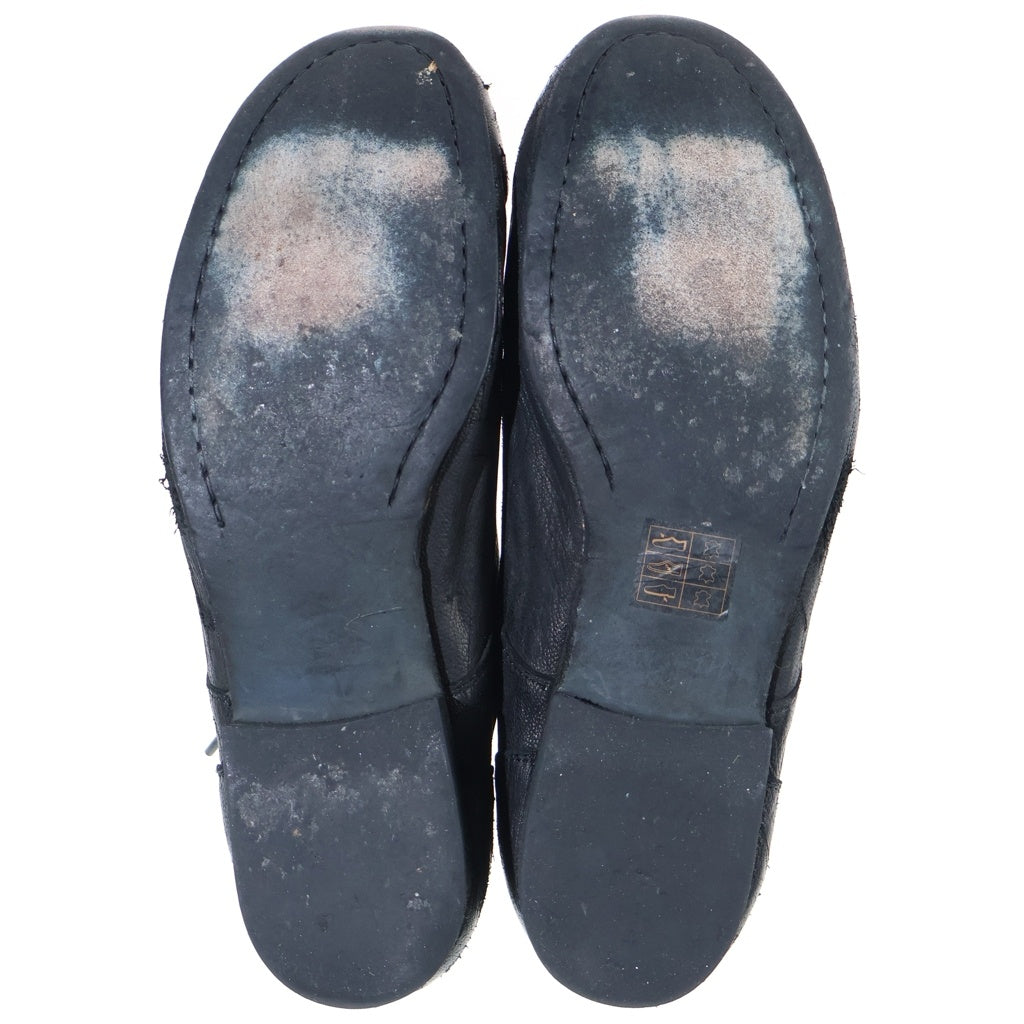 Yohji Yamamoto POUR HOMME(ヨウジヤマモト プールオム) 22AW DAMAGED GOAT PRODUCT DYE PLAIN TOE SHOES ダメージ加工 レースアップ レザーシューズ ブラック HE-E02-760-1-03