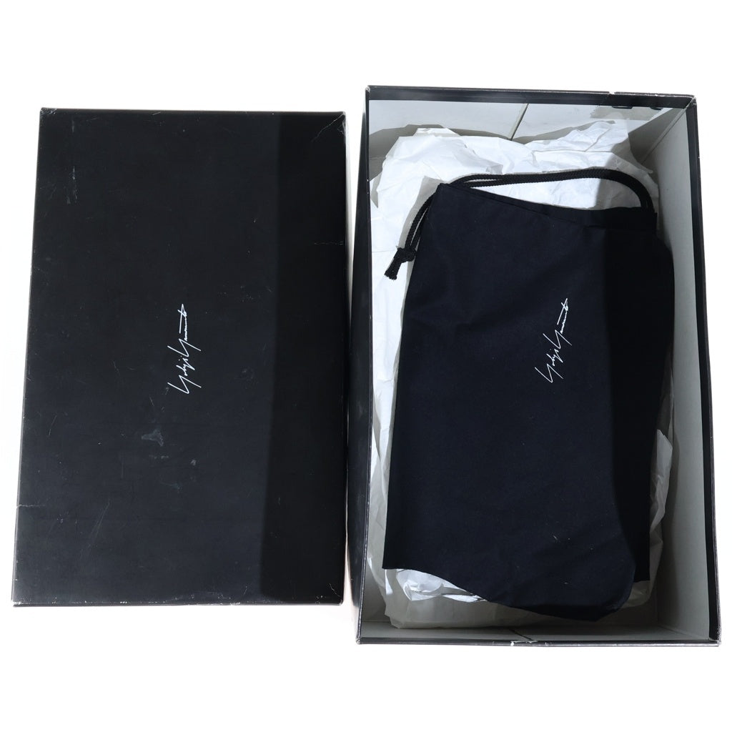 Yohji Yamamoto POUR HOMME(ヨウジヤマモト プールオム) 22AW DAMAGED GOAT PRODUCT DYE PLAIN TOE SHOES ダメージ加工 レースアップ レザーシューズ ブラック HE-E02-760-1-03