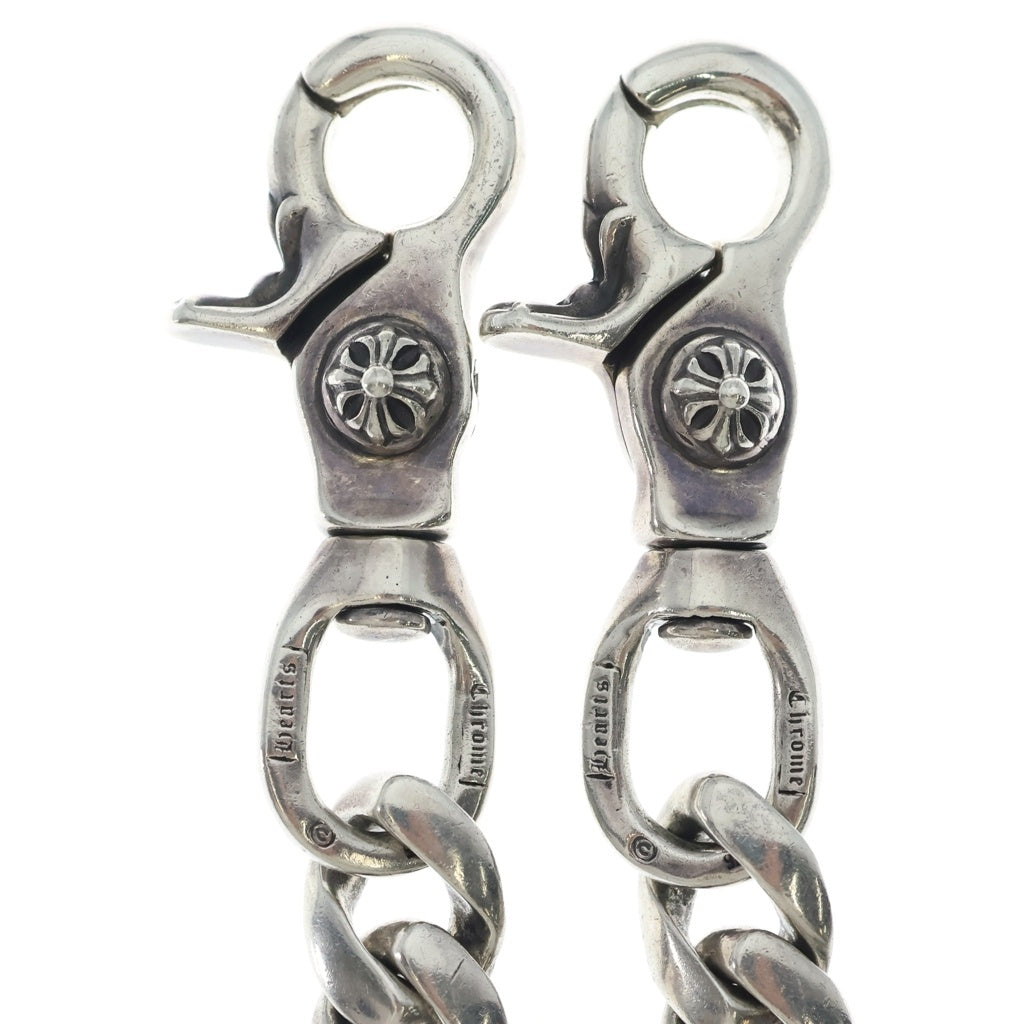 CHROME HEARTS(クロムハーツ) CLASSIC SHORT-T/ 2クリップショートクラシック ウォレットチェーン シルバー BCA068