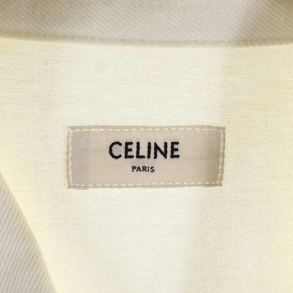 CELINE(セリーヌ) 22SS HEAVENLY DAYS アーティストプリント スタッズ デニムジャケット ホワイト 29AIY574Q