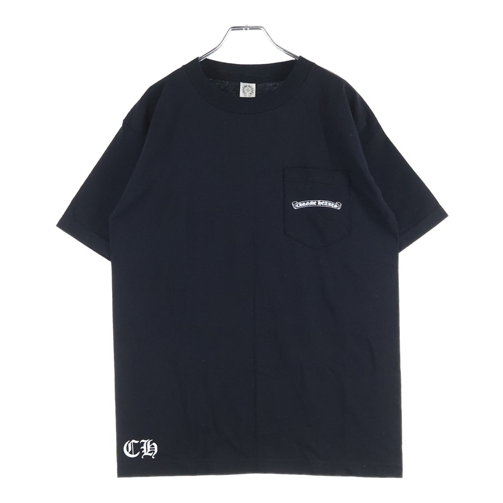 CHROME HEARTS(クロムハーツ) CH S/S TEE バックアーチロゴプリント コットン半袖Tシャツ カットソー ブラック