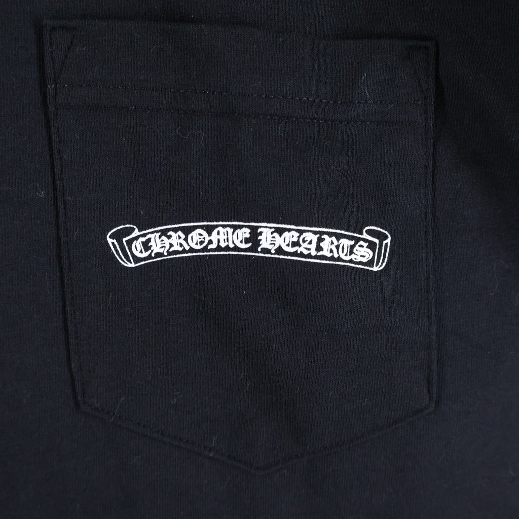 CHROME HEARTS(クロムハーツ) CH S/S TEE バックアーチロゴプリント コットン半袖Tシャツ カットソー ブラック