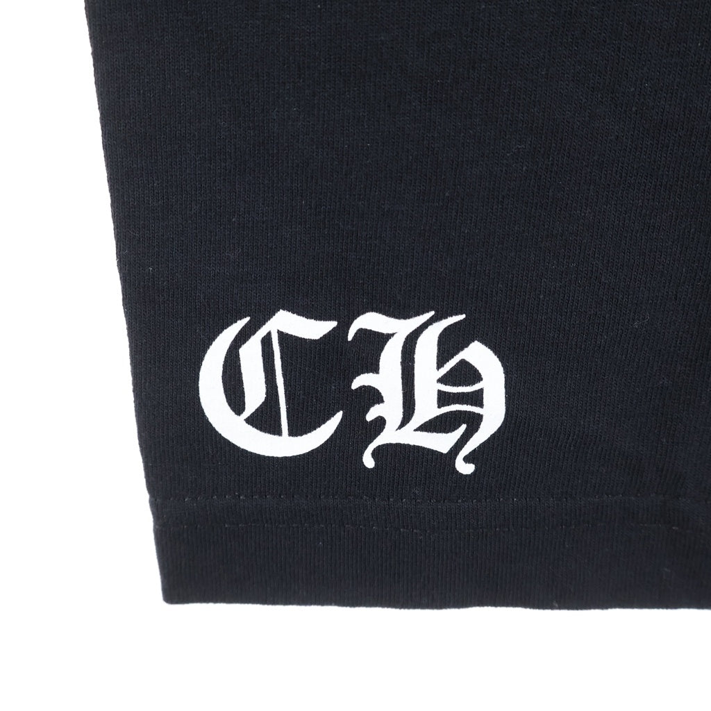 CHROME HEARTS(クロムハーツ) CH S/S TEE バックアーチロゴプリント コットン半袖Tシャツ カットソー ブラック