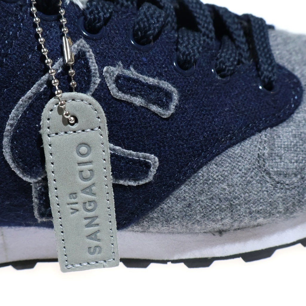 Sangacio(サンガッチョ) ロゴデザイン ニューズ ローカットスニーカー グレー/ネイビー US9.5/27.5cm