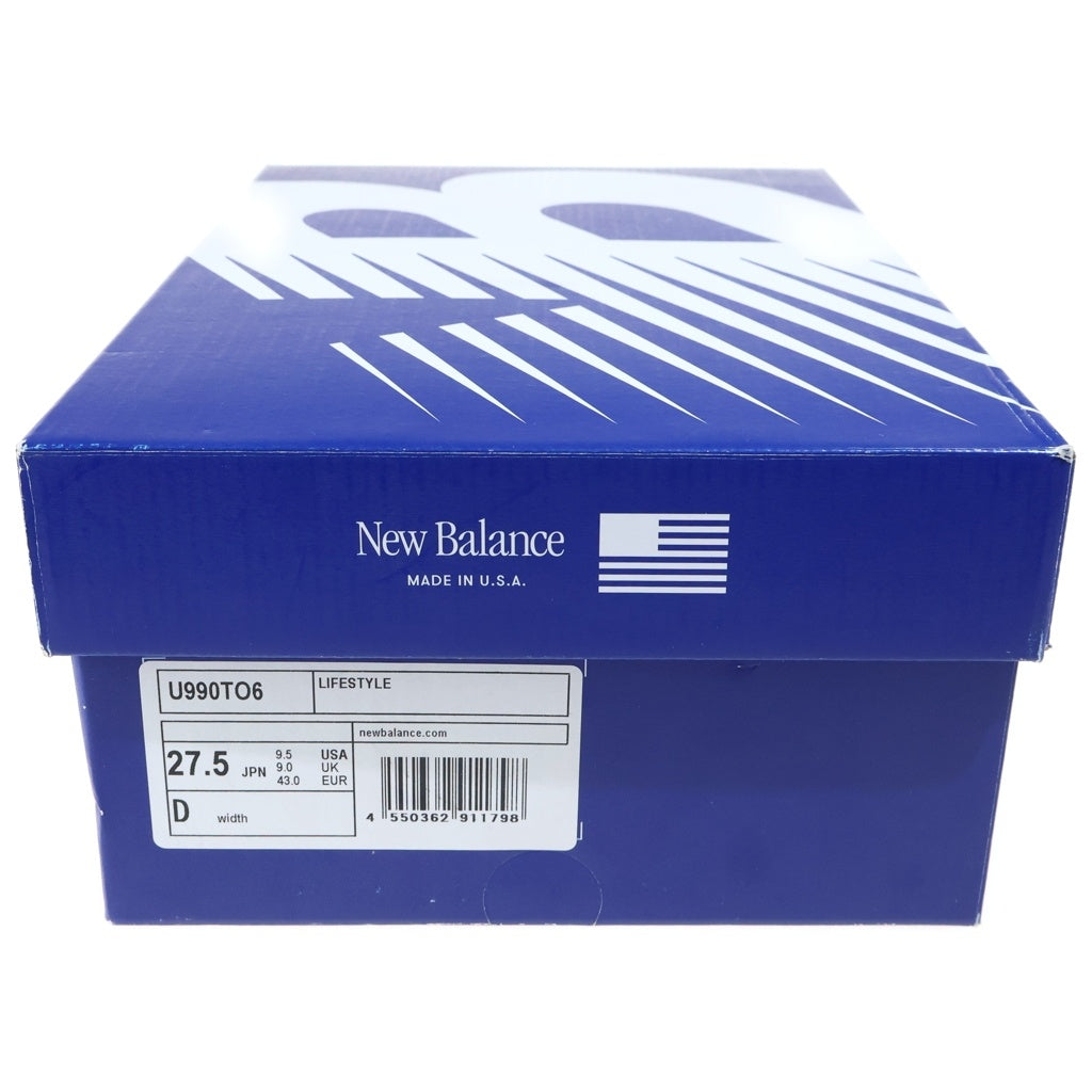 New Balance(ニューバランス) スエード ローカットスニーカー ブラウン US9.5/27.5cm U990T06