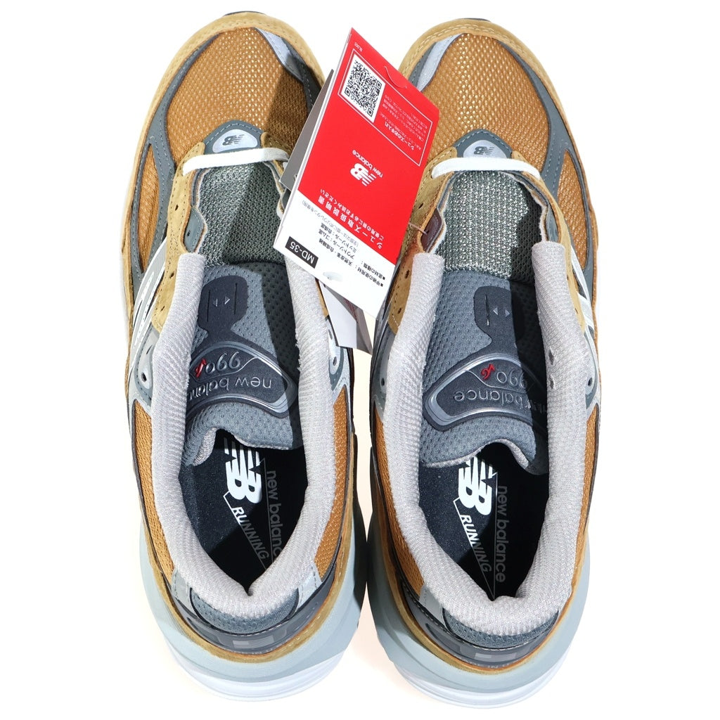 New Balance(ニューバランス) Workwear スエードメッシュローカットスニーカー イエロー/グレー U990TN6