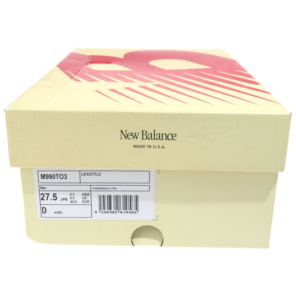 New Balance(ニューバランス) スエード ローカットスニーカー カーキ US9.5/27.5cm M990TO3