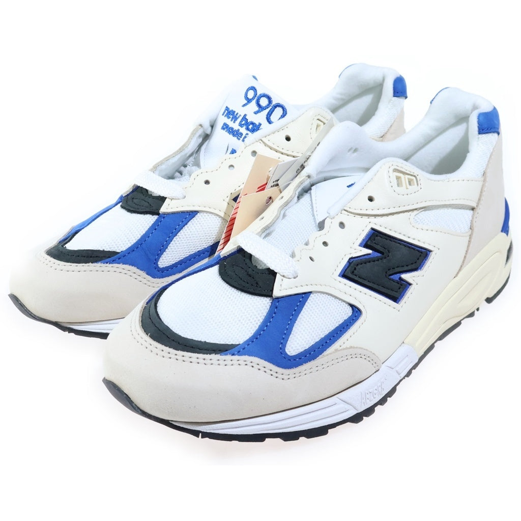 New Balance(ニューバランス) White/Navy ローカットスニーカー ブルー/ホワイト M990WB2