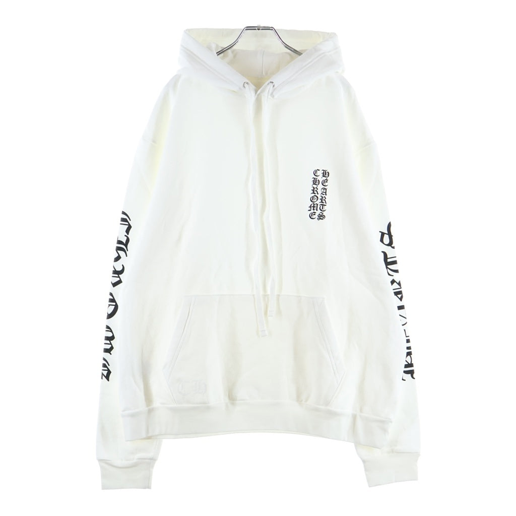 CHROME HEARTS(クロムハーツ) SWTSHRT PLVR アームロゴプリントプルオーバーパーカー ホワイト