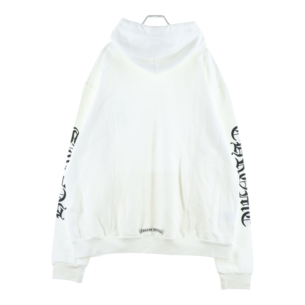 CHROME HEARTS(クロムハーツ) SWTSHRT PLVR アームロゴプリントプルオーバーパーカー ホワイト