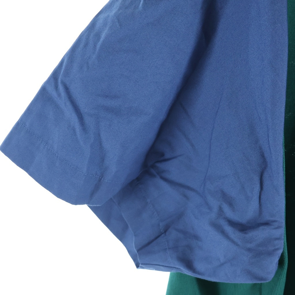 kolor(カラー) 21SS Docking Knit Polo Shirt ドッキングニット半袖ポロシャツ グリーン/レッド 21SCM-N03301