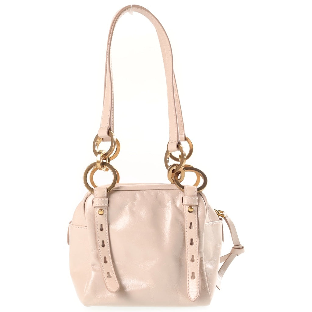 PRADA(プラダ) ダングル レザー トップハンドル ミニバッグ ベージュ 1BB137 レディース