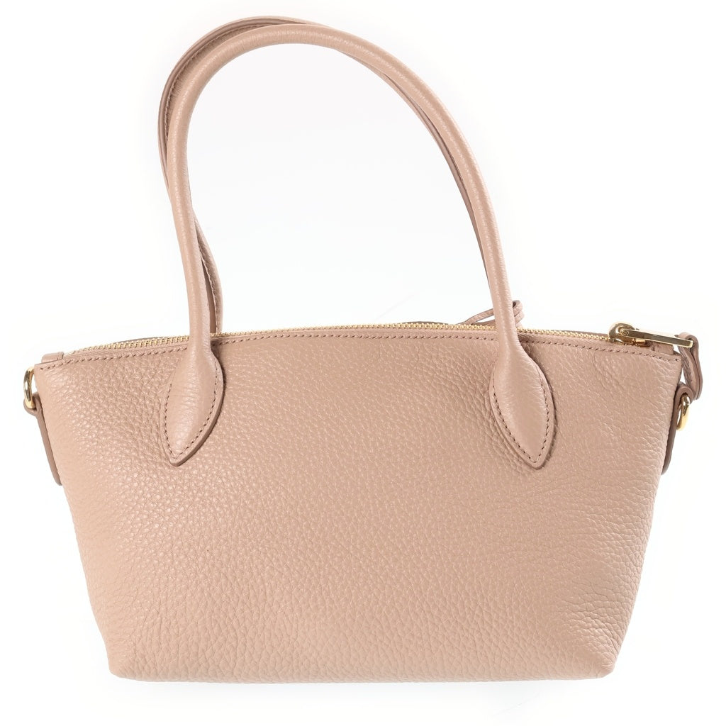 PRADA(プラダ) ロゴ ミニ レザーハンドバッグ ショルダーバッグ ベージュ 1BA472 レディース