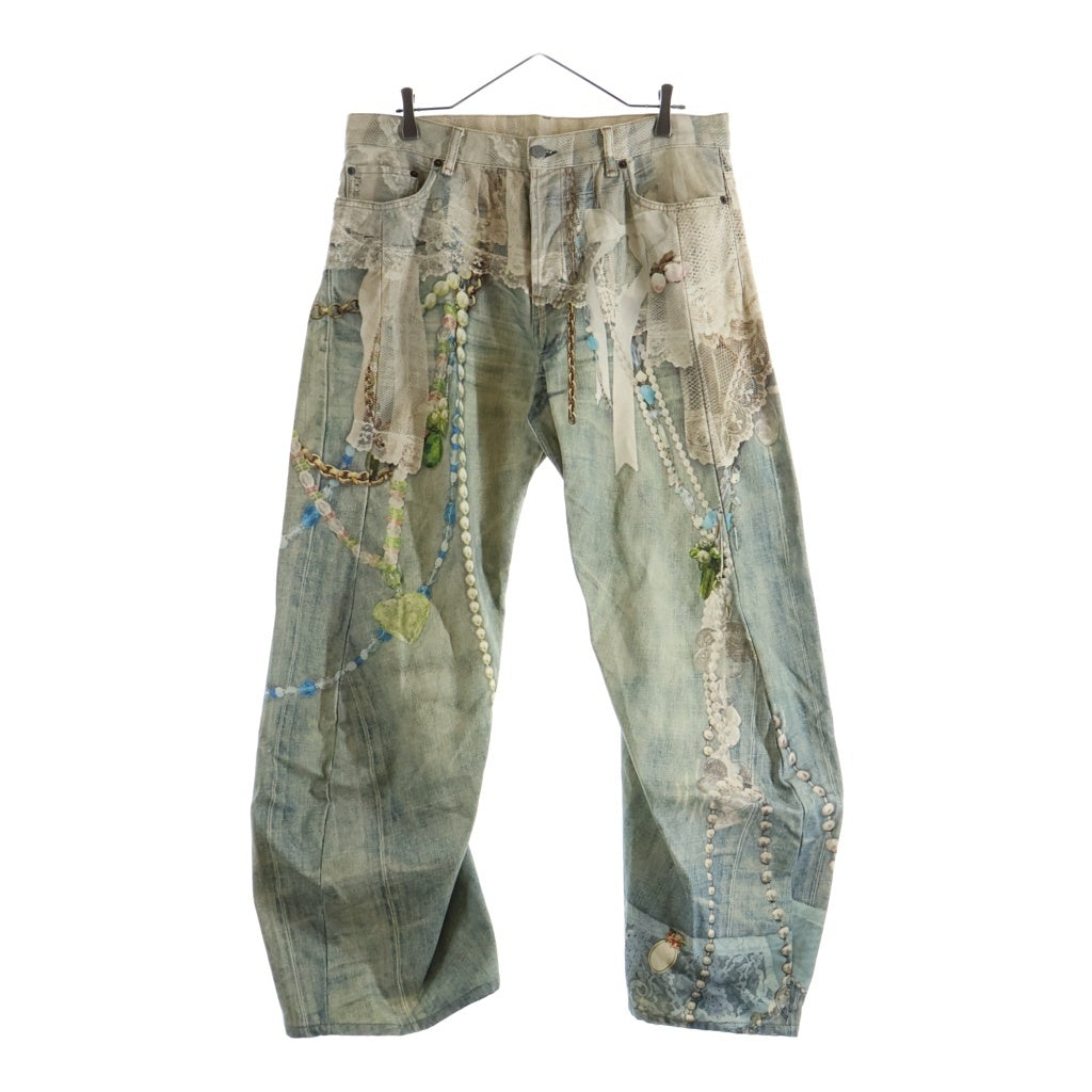 Acne Studios(アクネ ストゥディオズ) 25AW Relaxed Fit Jeans 2006 転写プリント リラックスフィット デニムパンツ マルチ FN-MN-TROU001129