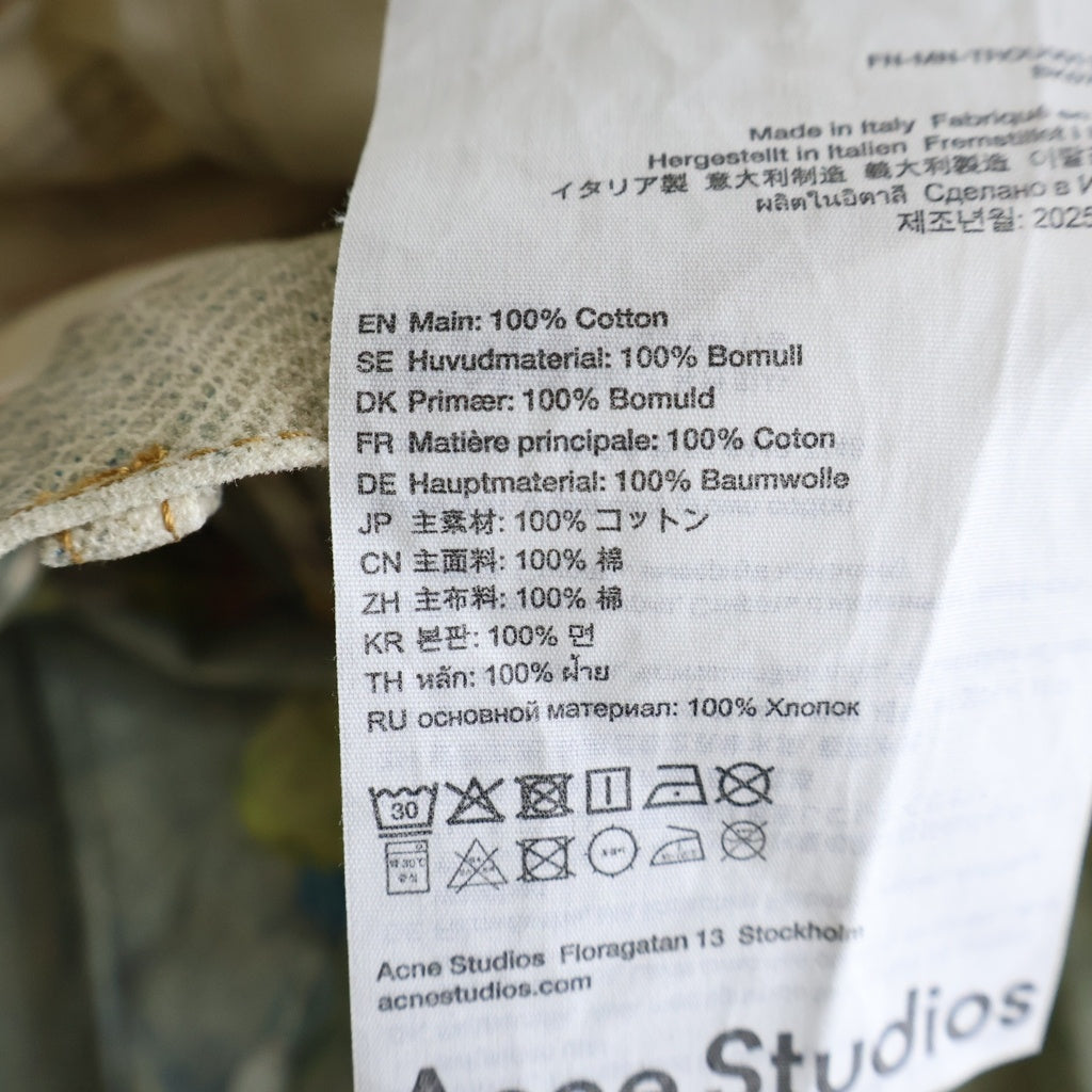 Acne Studios(アクネ ストゥディオズ) 25AW Relaxed Fit Jeans 2006 転写プリント リラックスフィット デニムパンツ マルチ FN-MN-TROU001129