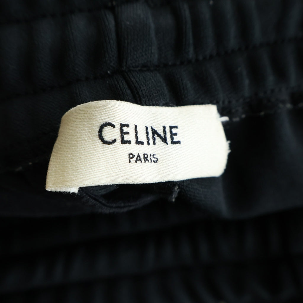 CELINE(セリーヌ) ロゴ刺繍 サイドライン トラックパンツ ブラック 2Z099121O