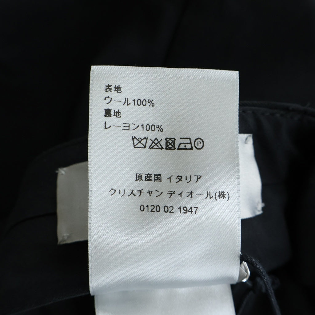 DIOR(ディオール) フロントタック ウール スラックスパンツ ブラック 013C106A4739