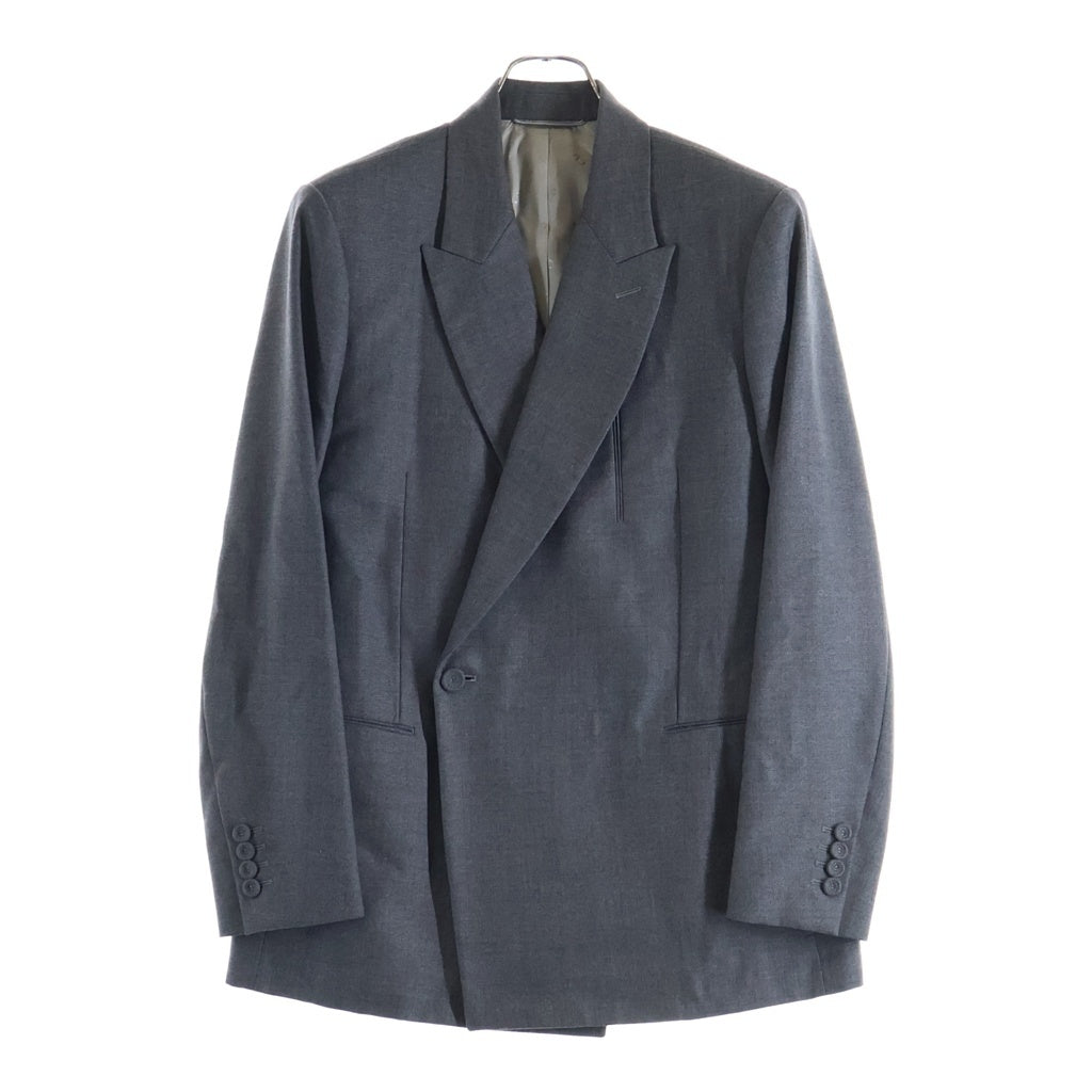 DIOR(ディオール) ピークドラペル 1Bダブルテーラードジャケット グレー 343C280A5942