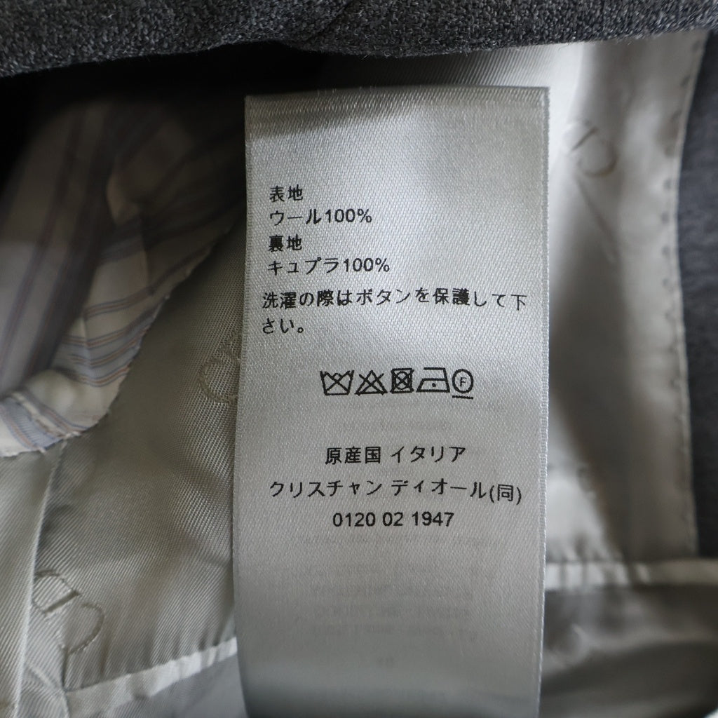 DIOR(ディオール) ピークドラペル 1Bダブルテーラードジャケット グレー 343C280A5942