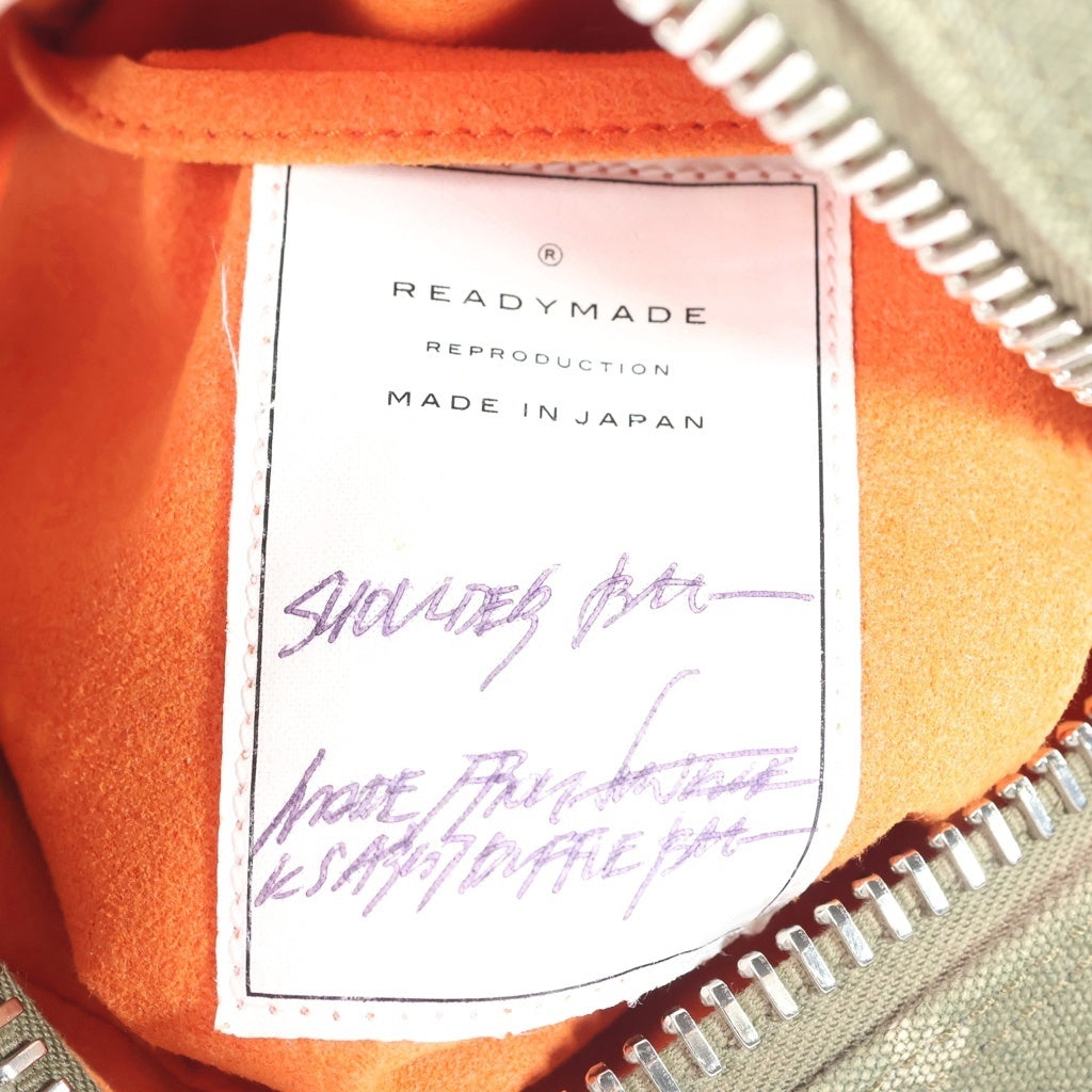 READY MADE(レディメイド) SHOULDER BAG 総柄 ロゴデザイン ショルダーバッグ カーキ RE-CO-KH-00-00-48