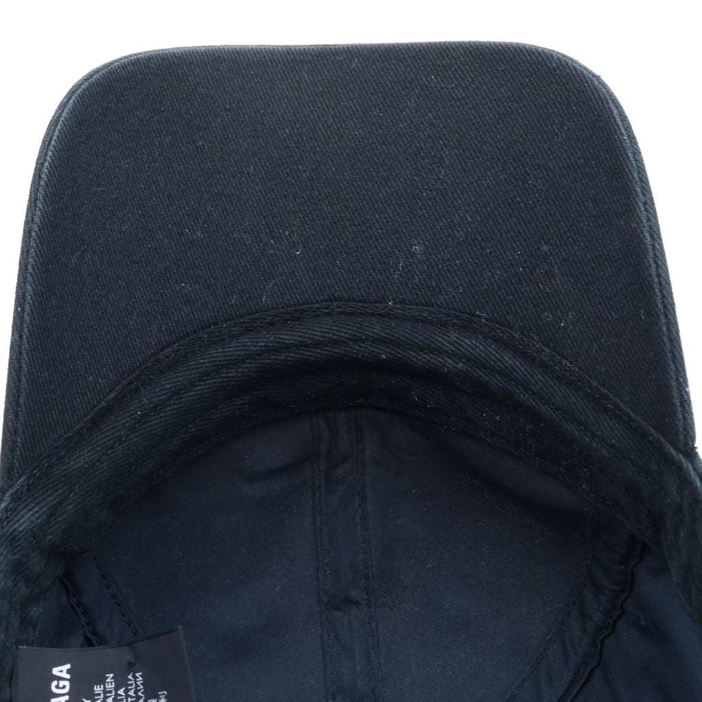 BALENCIAGA(バレンシアガ) 17AW ロゴ刺繍ベースボールキャップ 帽子 ブラック レディース