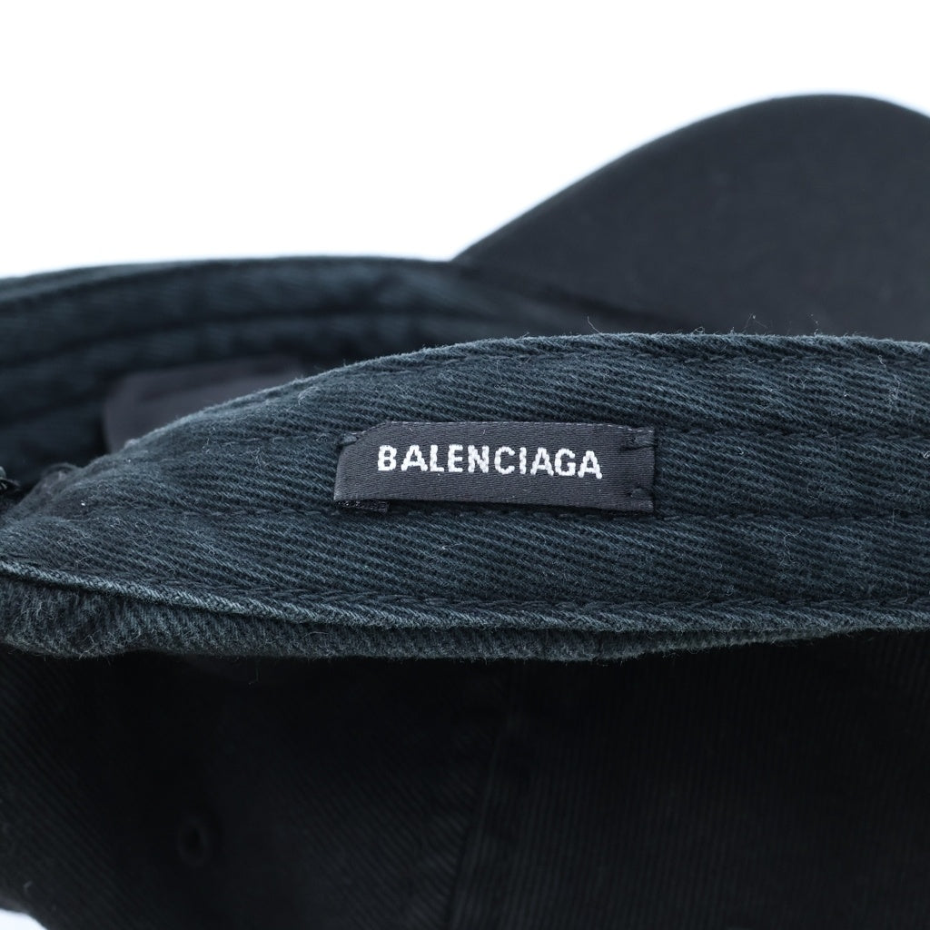 BALENCIAGA(バレンシアガ) 17AW ロゴ刺繍ベースボールキャップ 帽子 ブラック レディース