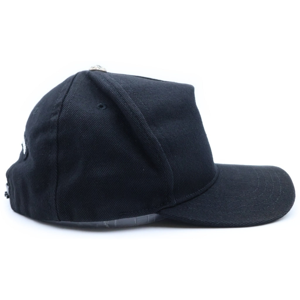 CHROME HEARTS(クロムハーツ) RS3 BASEBALL CAP フロントモチーフ刺繍 クロスボール ベースボールキャップ 帽子 ブラック