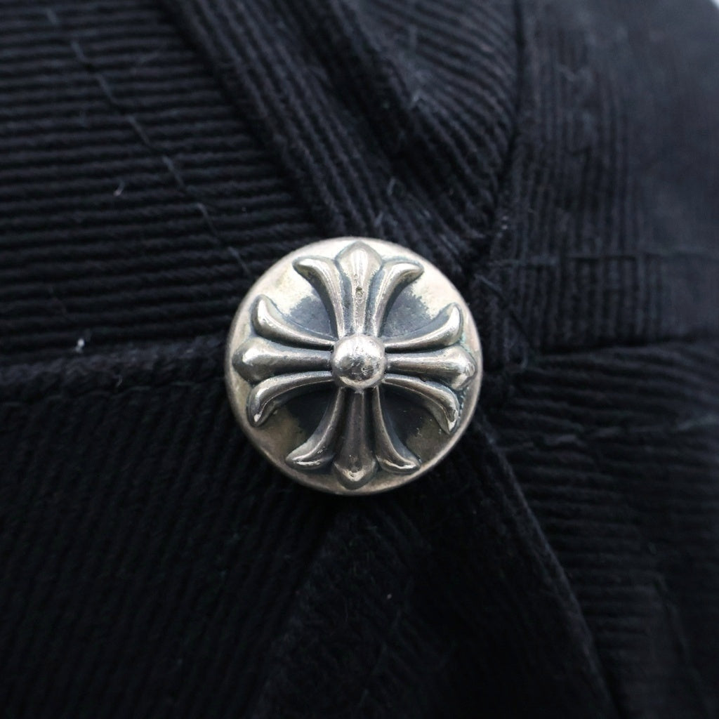 CHROME HEARTS(クロムハーツ) RS3 BASEBALL CAP フロントモチーフ刺繍 クロスボール ベースボールキャップ 帽子 ブラック