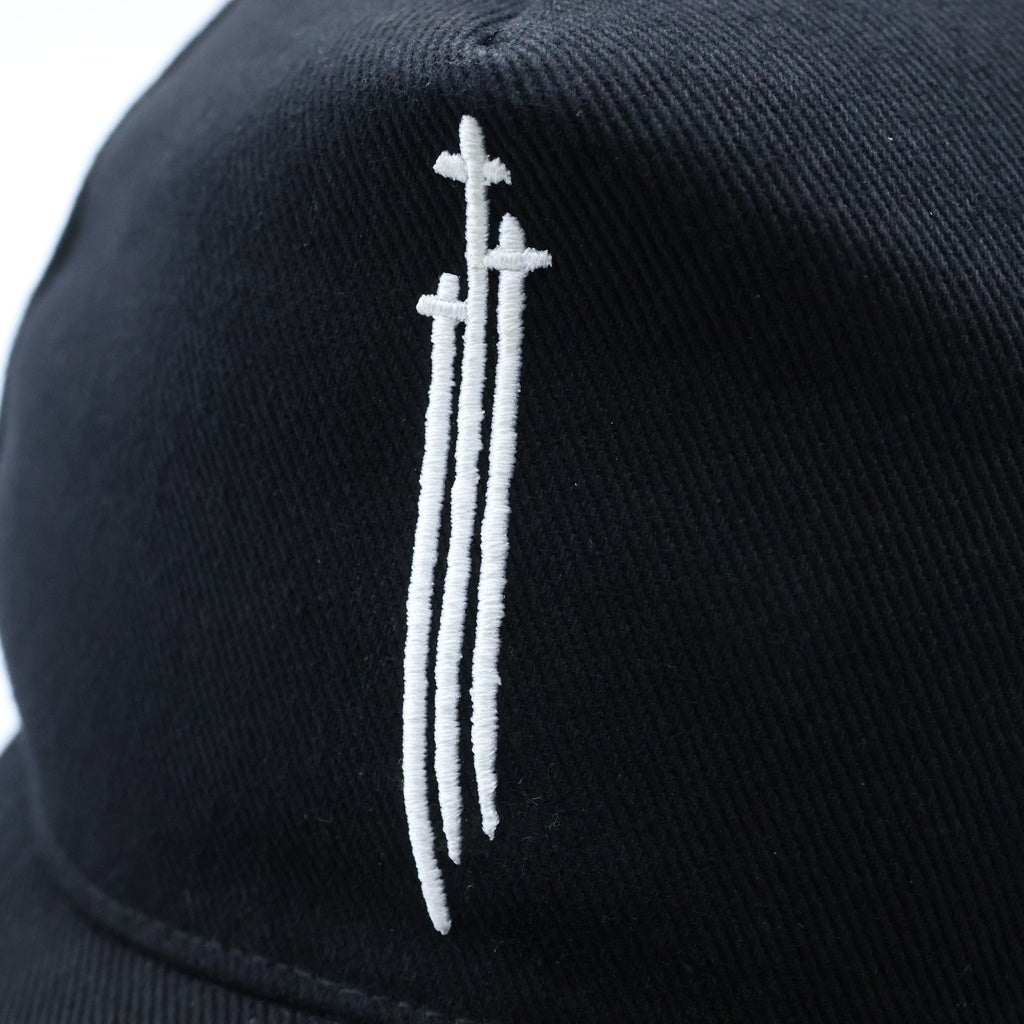 CHROME HEARTS(クロムハーツ) RS3 BASEBALL CAP フロントモチーフ刺繍 クロスボール ベースボールキャップ 帽子 ブラック