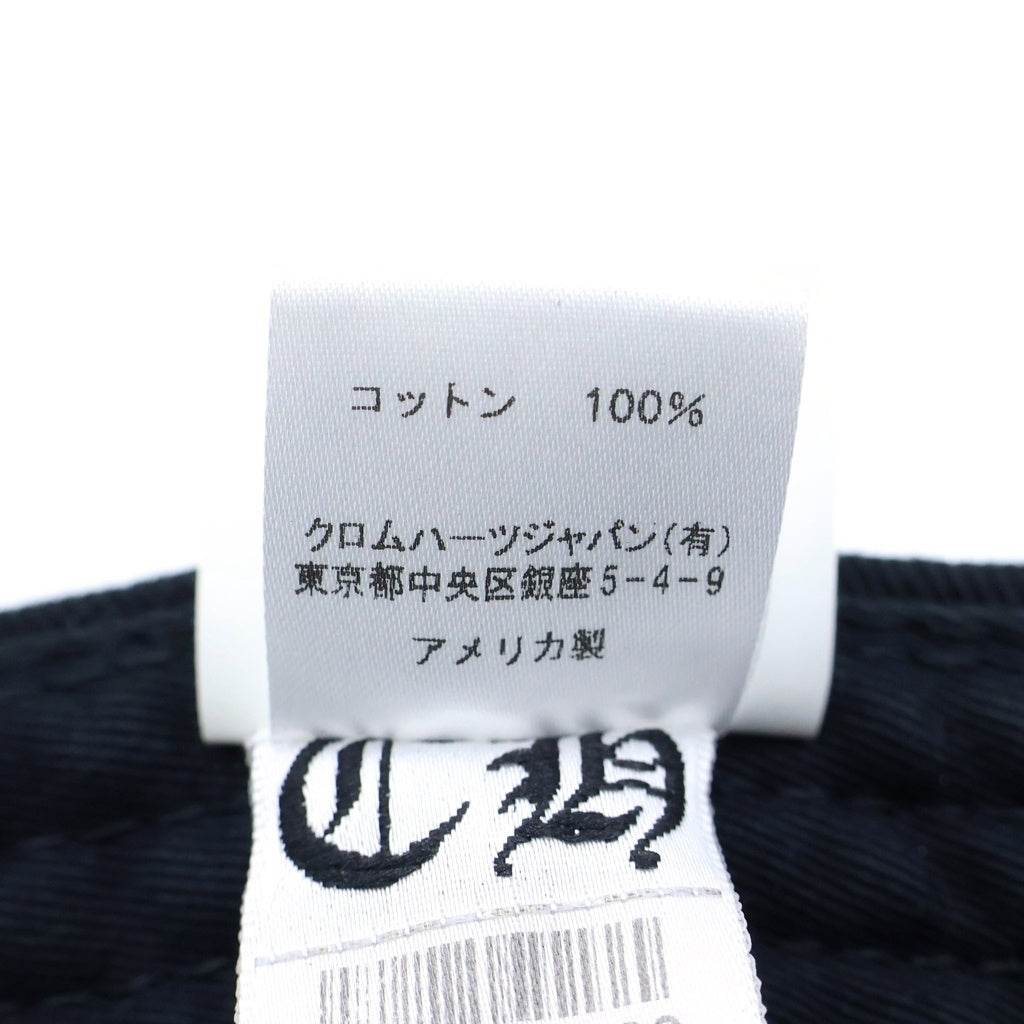 CHROME HEARTS(クロムハーツ) RS3 BASEBALL CAP フロントモチーフ刺繍 クロスボール ベースボールキャップ 帽子 ブラック
