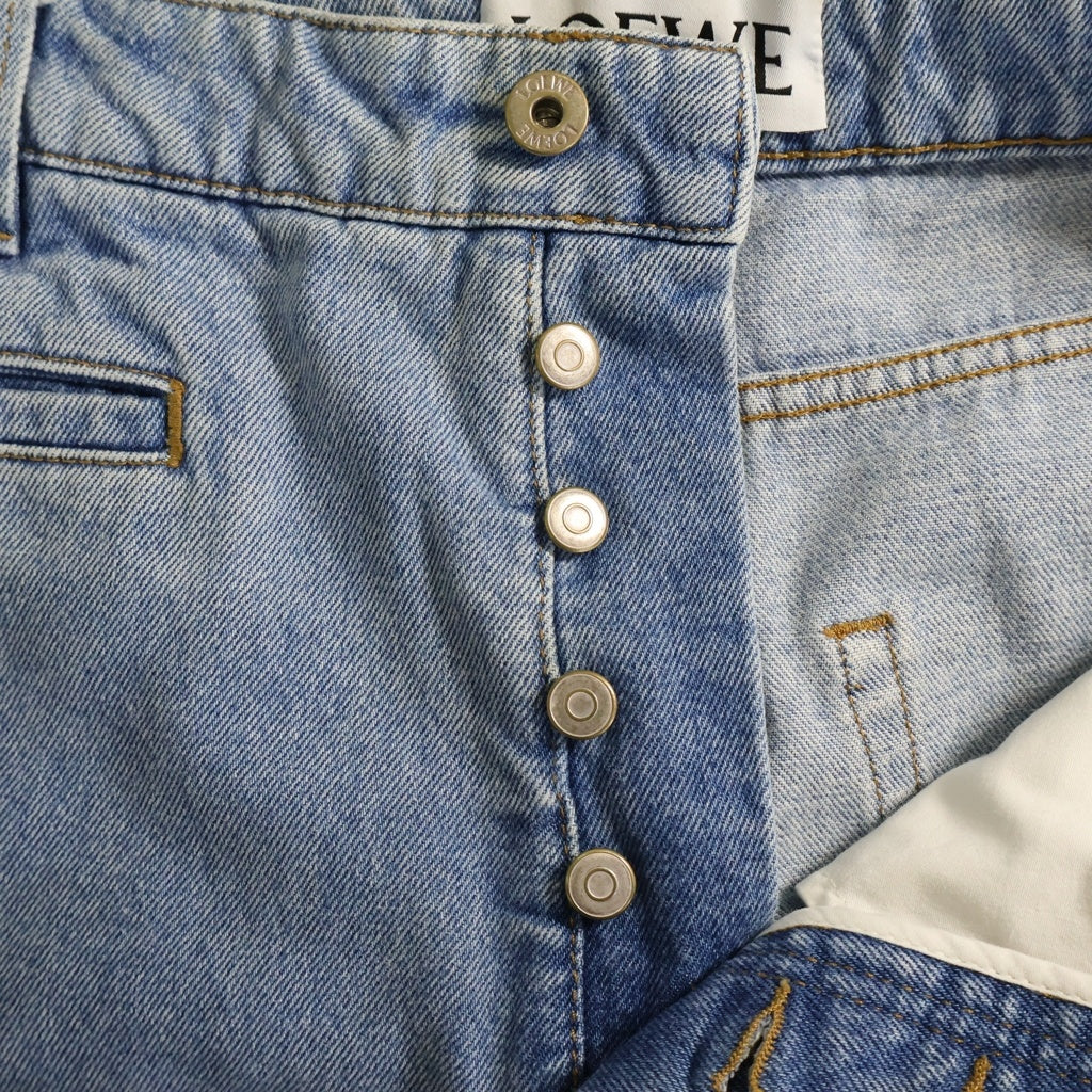 LOEWE(ロエベ) ボタンフライ フィッシャーマンデニムパンツ インディゴ H2292100IB