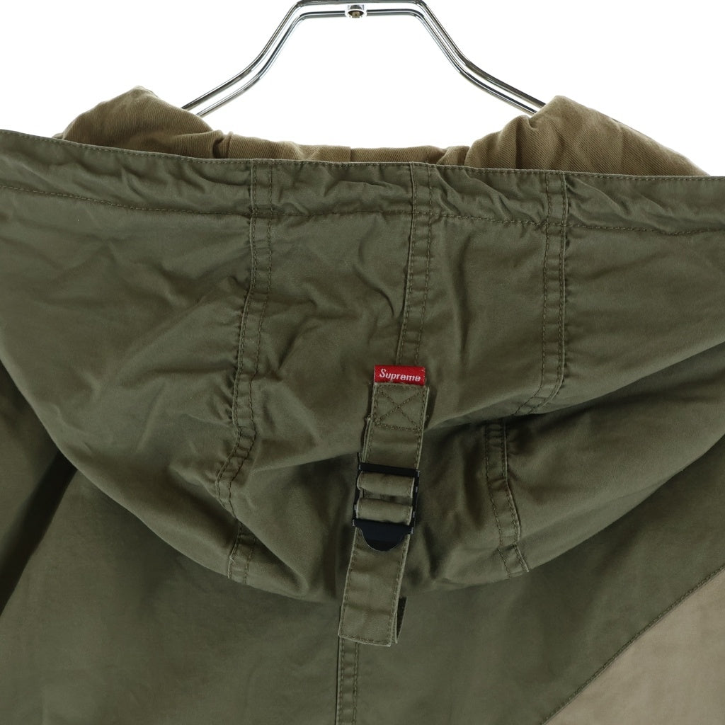 SUPREME(シュプリーム) 11AW 2 Tone Pullover Parka ツートーンハーフジッププルオーバーパーカー カーキ/ベージュ