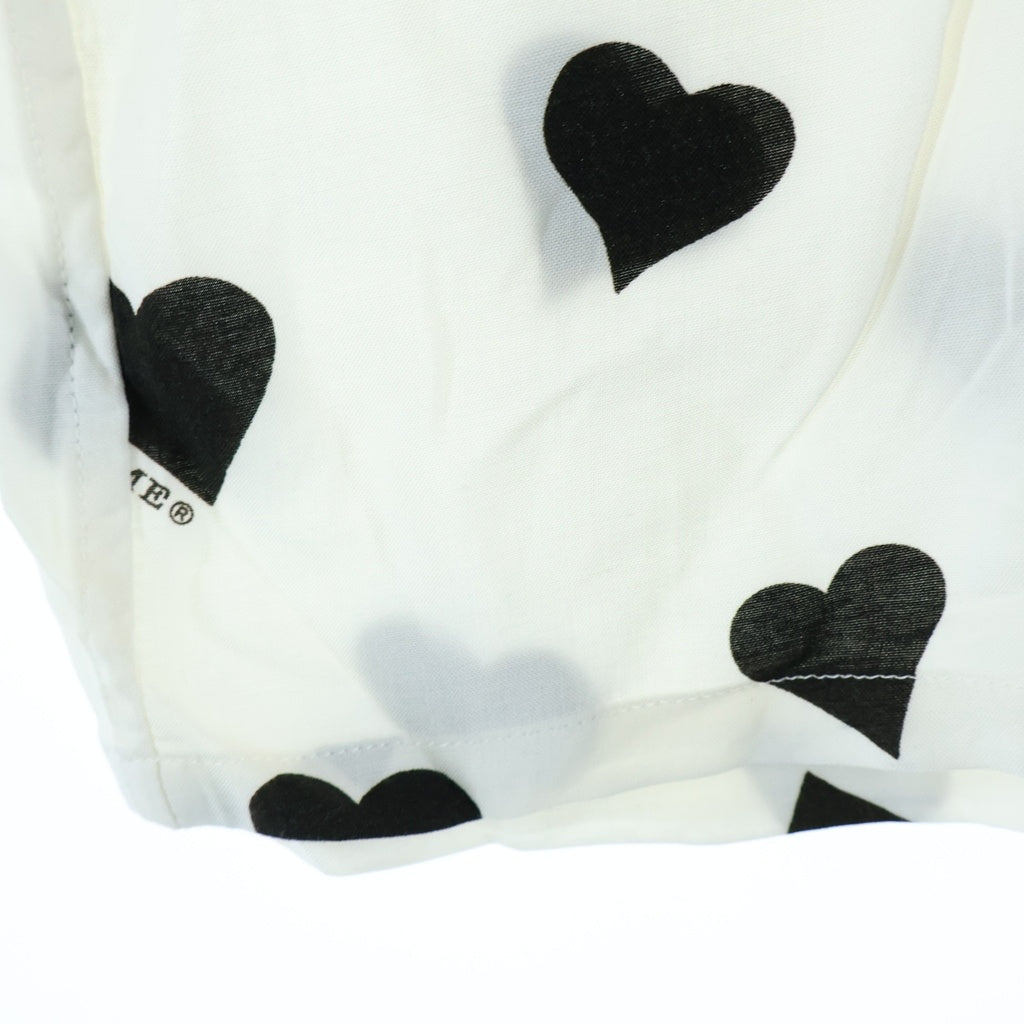 SUPREME(シュプリーム) 17SS Hearts Rayon Shirt ハートレーヨン半袖シャツ ブラック/ホワイト